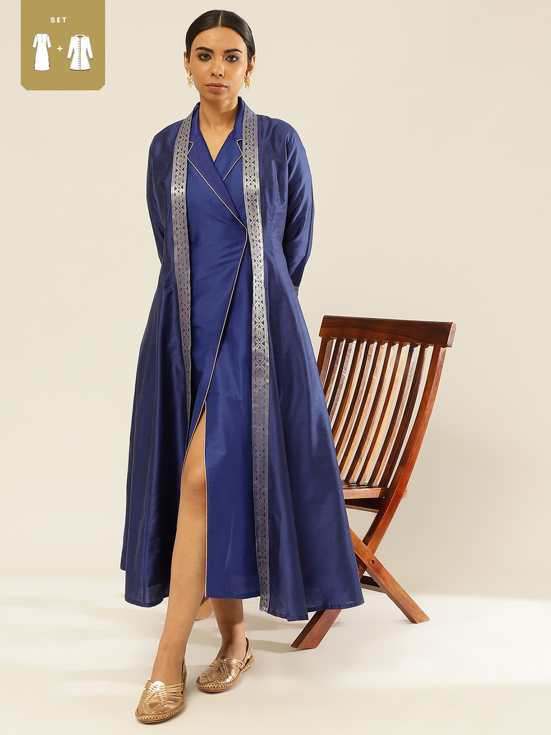 Banarasi jacket deals dress