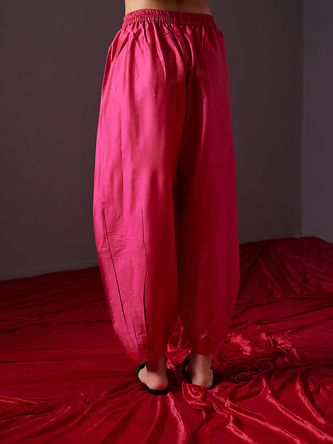 Pathani pants-Fuschia pink