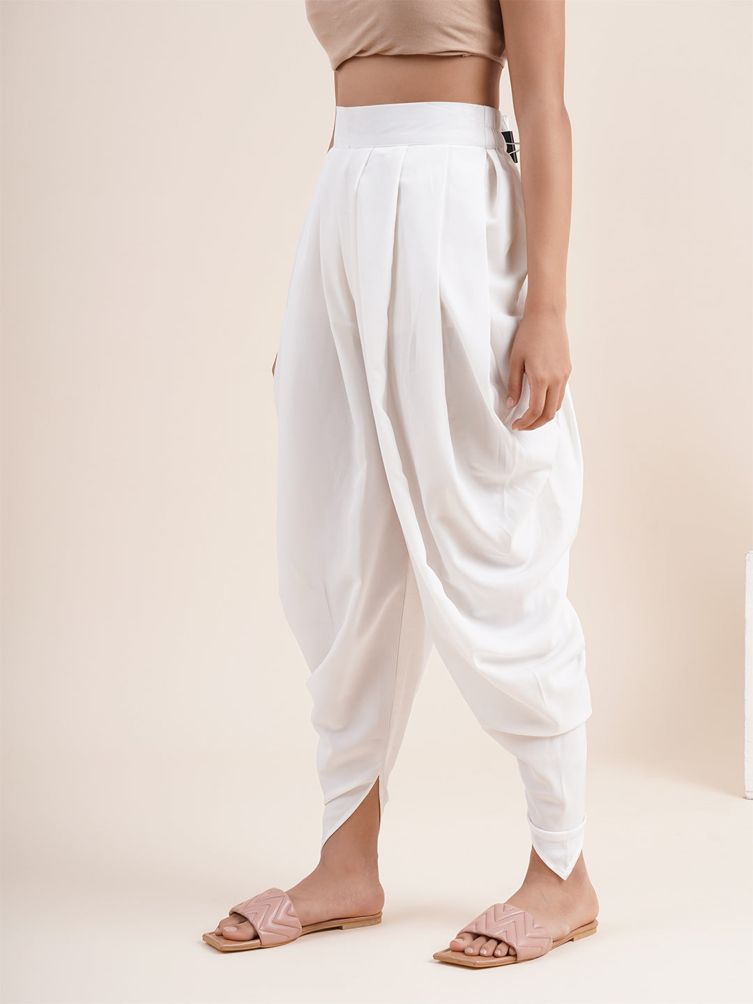 White Butterfly sleeved kurta paired with dhoti pants
