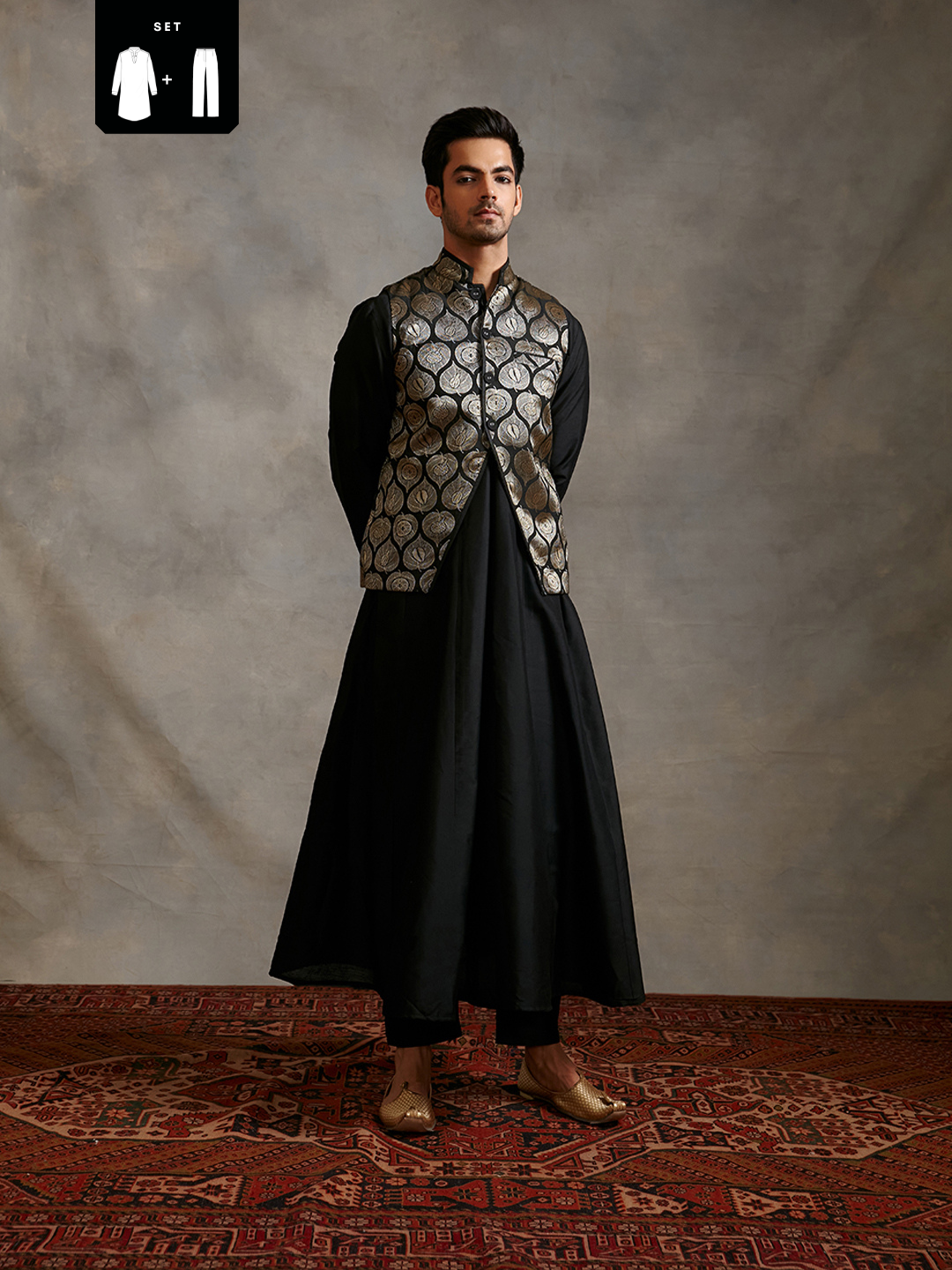 Anarkali kurta sales with jacket