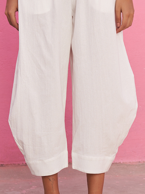 White Loose Pants