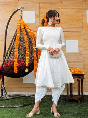 Off-White Banarasi Kurta Set