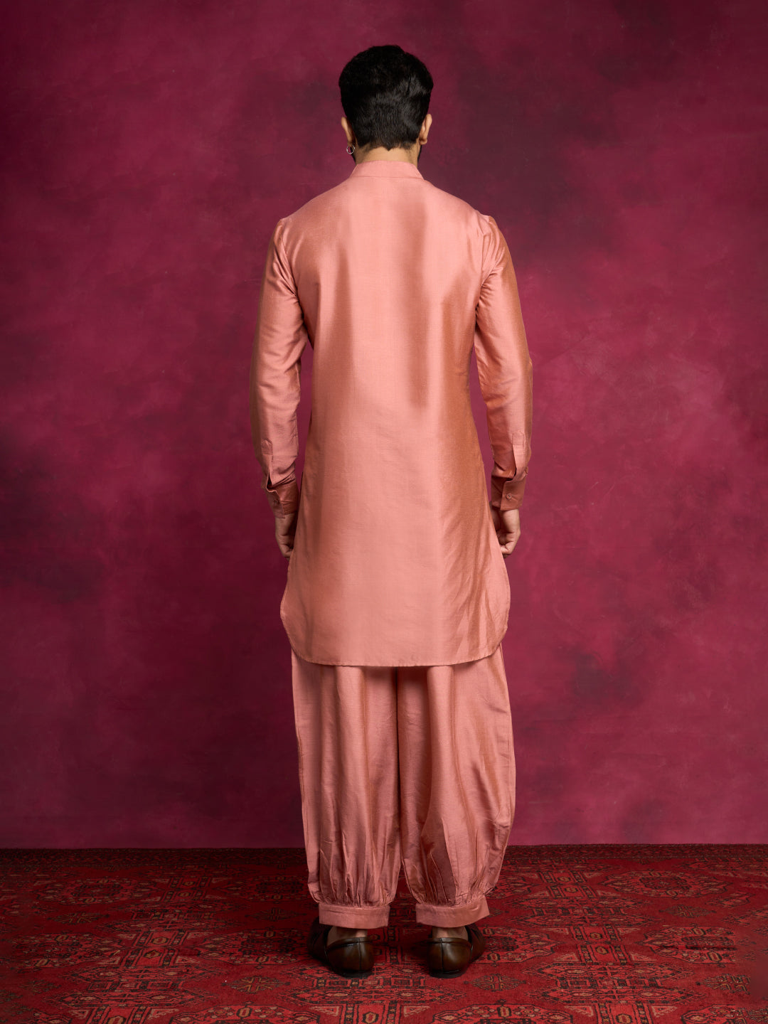 High-low hem kurta - Rose brown