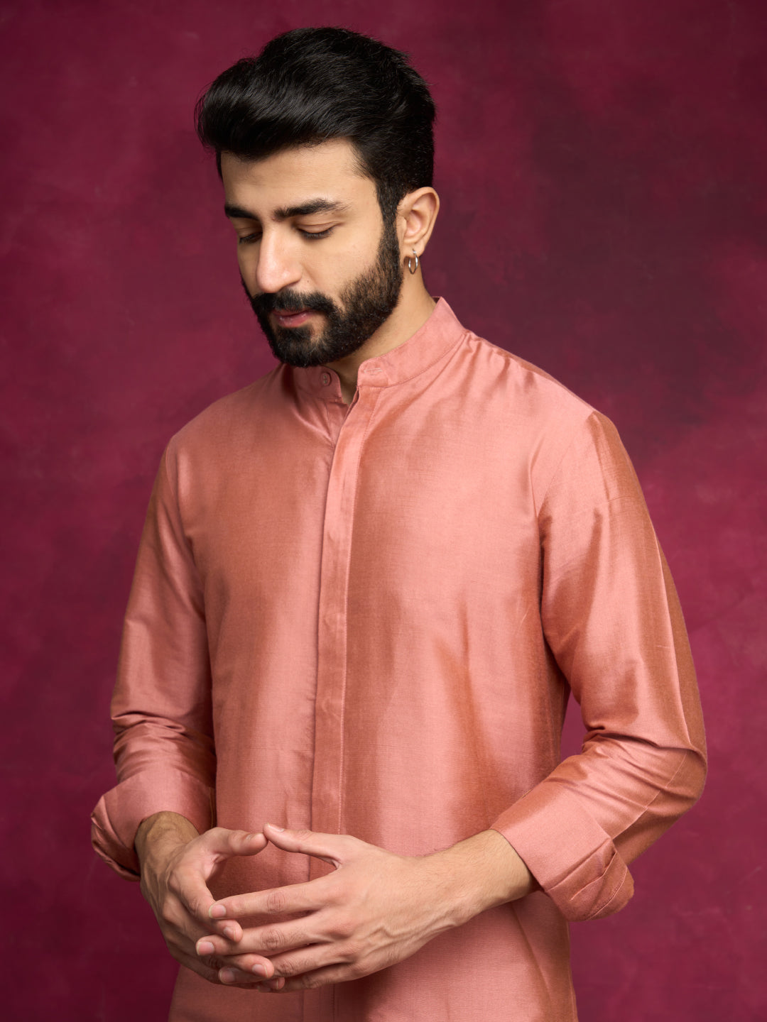 High-low hem kurta - Rose brown