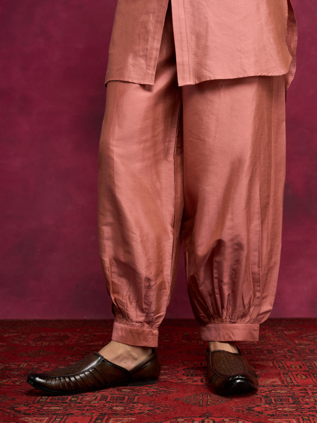 High-low hem kurta - Rose brown