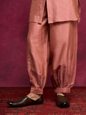 High-low hem kurta - Rose brown