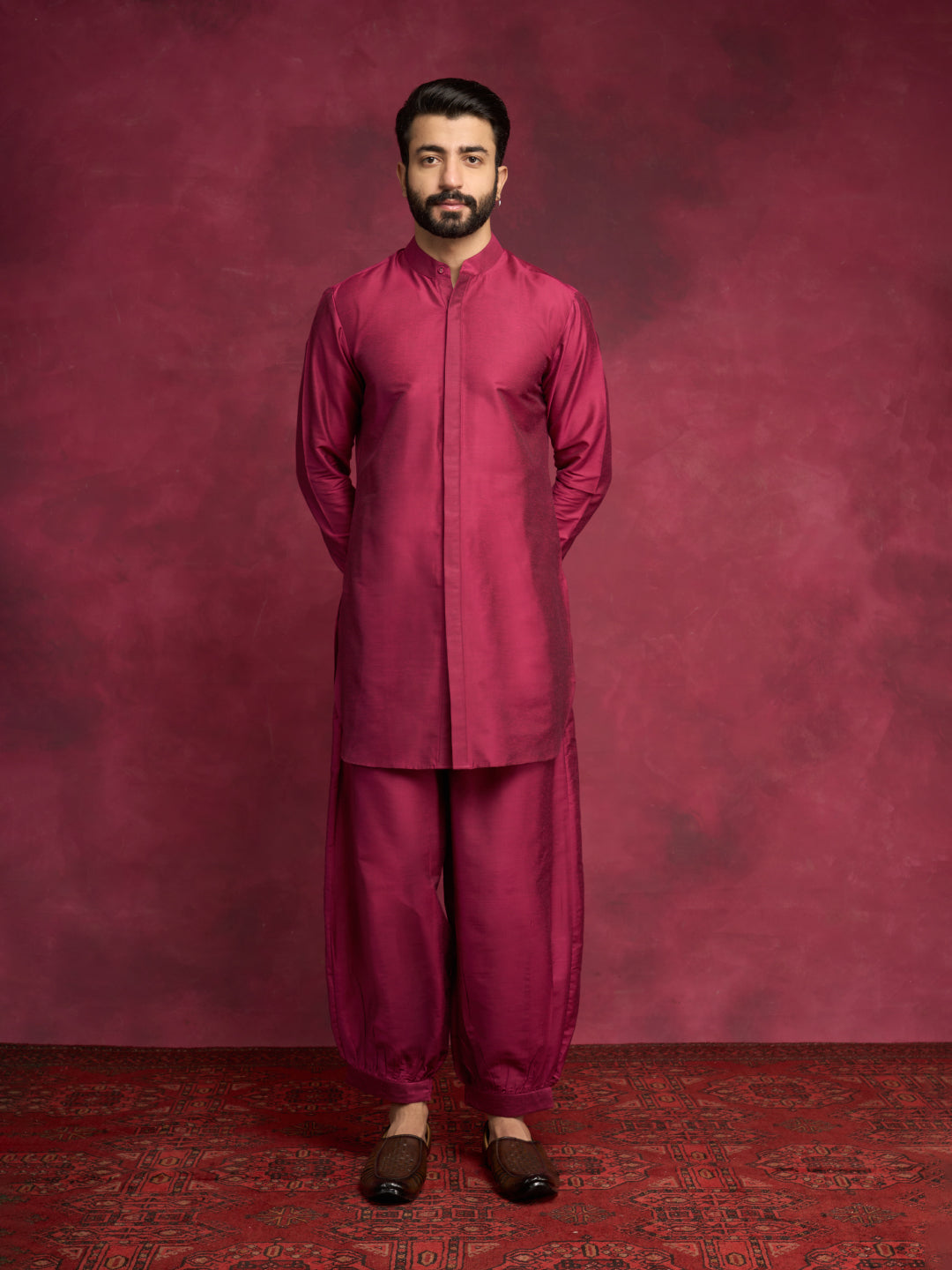 High-low hem kurta - Cabaret pink