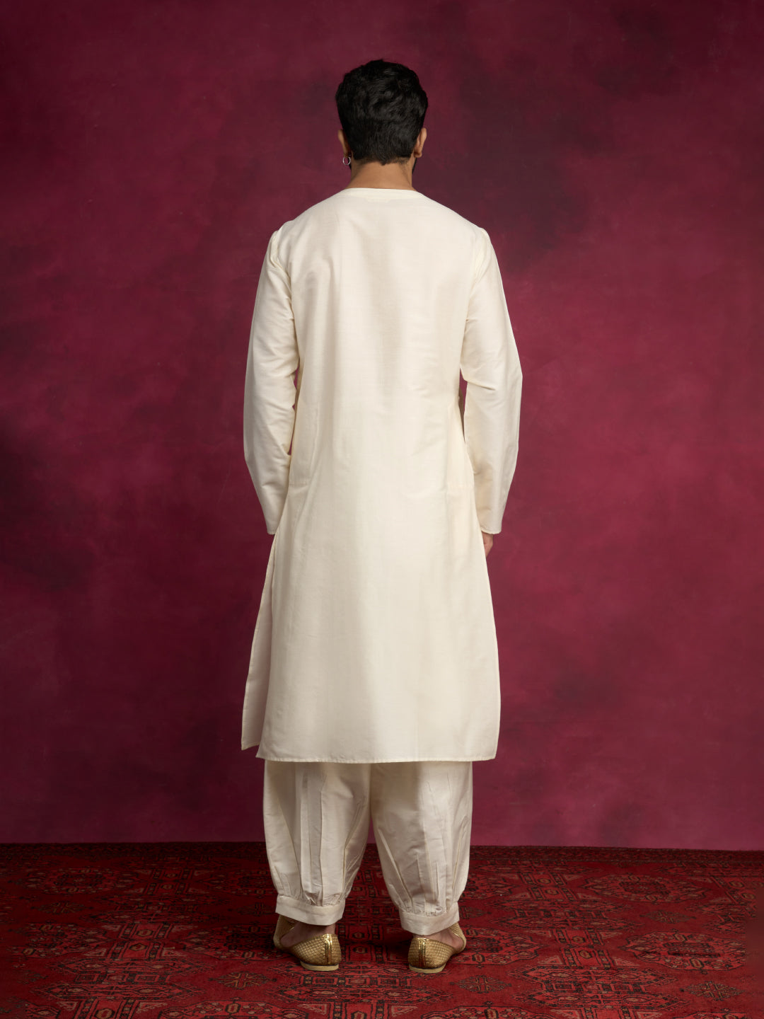 Side tie-up kurta - Ivory