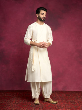 Side tie-up kurta - Ivory