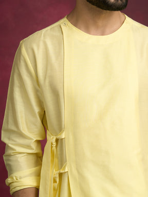 Side tie-up kurta - Lemon Yellow