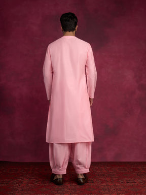 Side tie-up kurta - Sakura pink