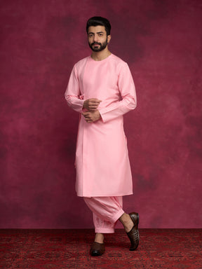 Side tie-up kurta - Sakura pink