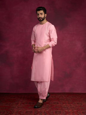 Side tie-up kurta - Sakura pink