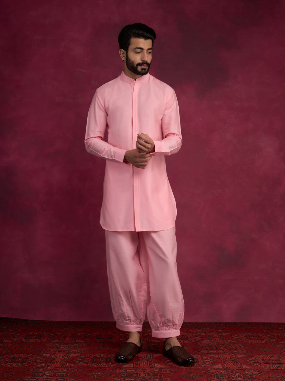 High-low hem kurta - Sakura pink