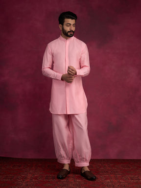 High-low hem kurta - Sakura pink