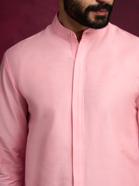 High-low hem kurta - Sakura pink