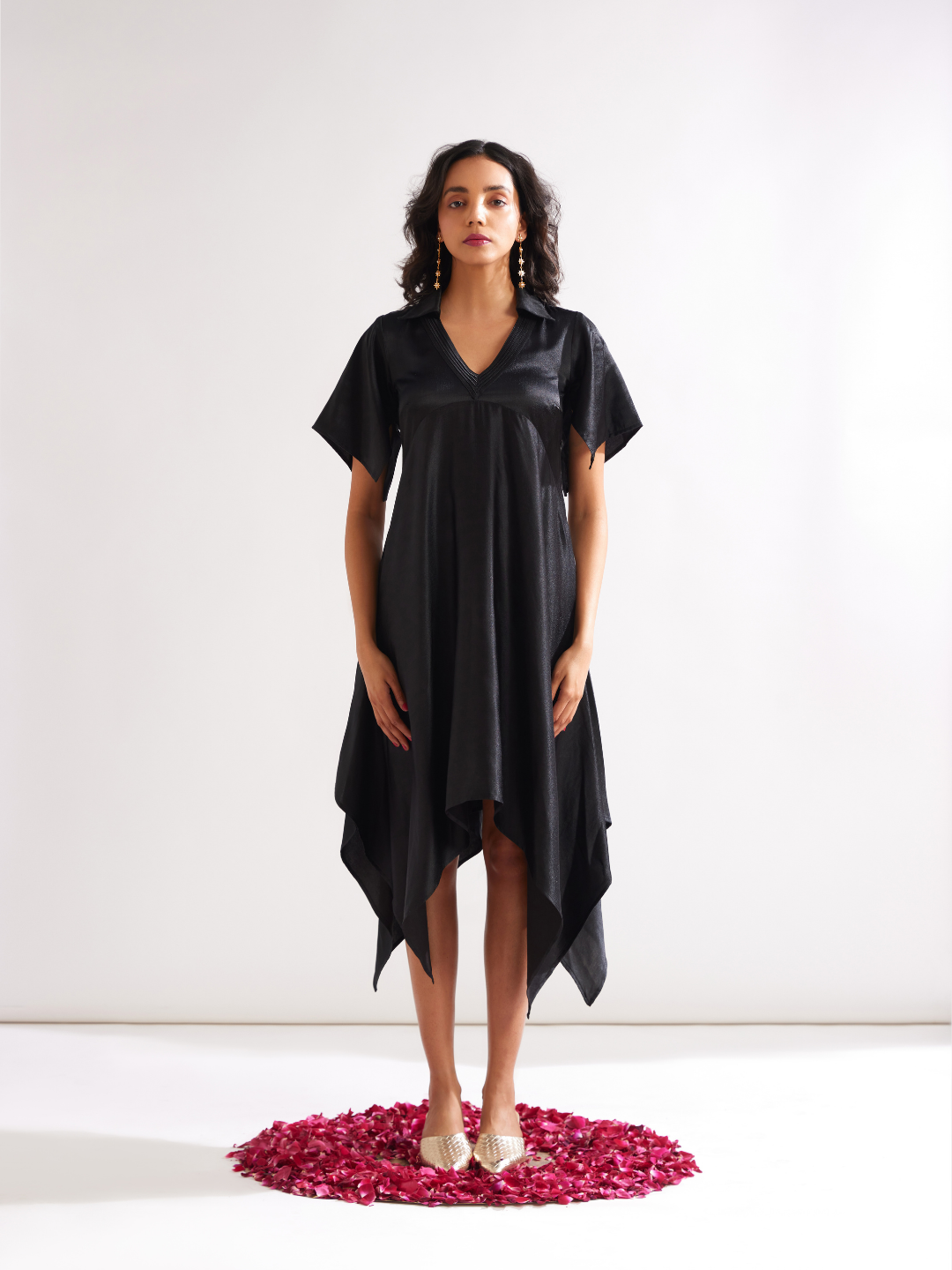 Handkerchief dress- Black