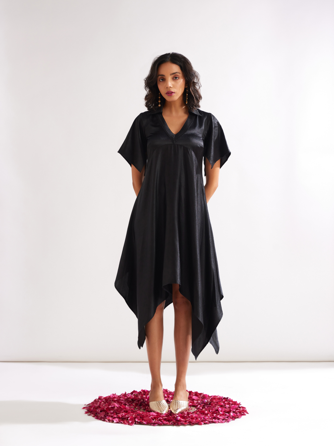 Handkerchief dress- Black