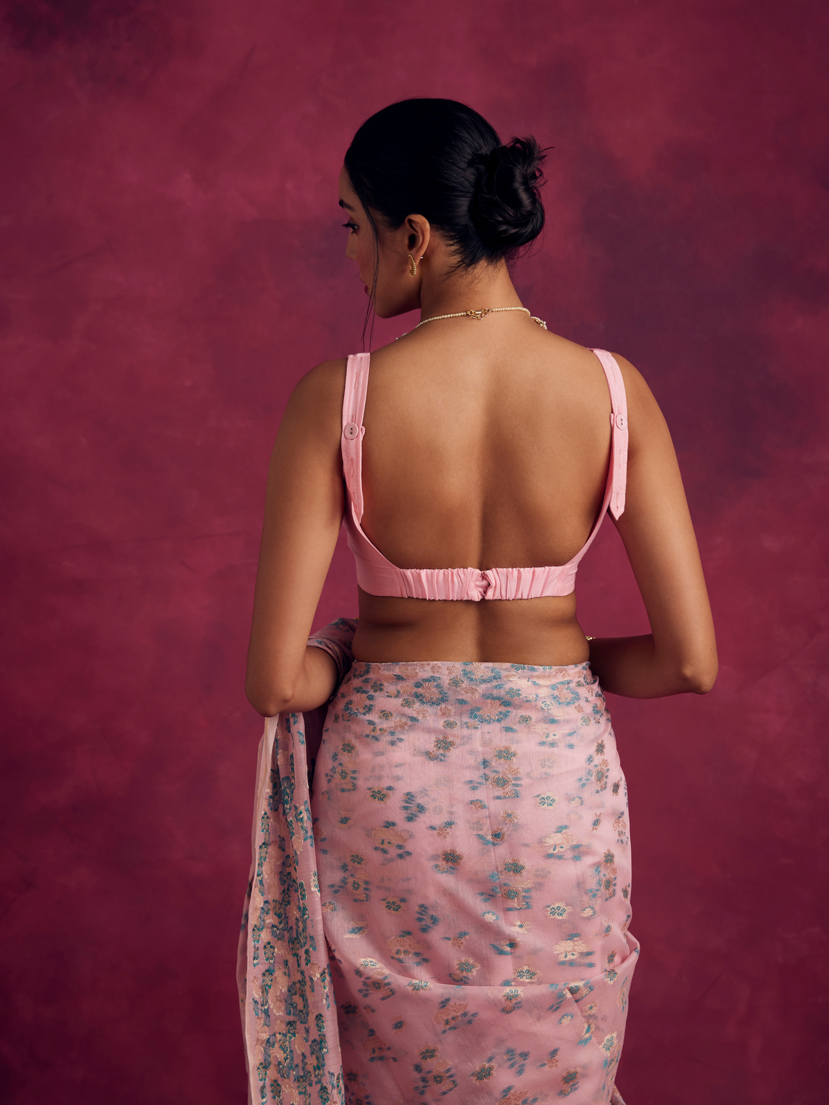Adjustable strap blouse- Sakura pink