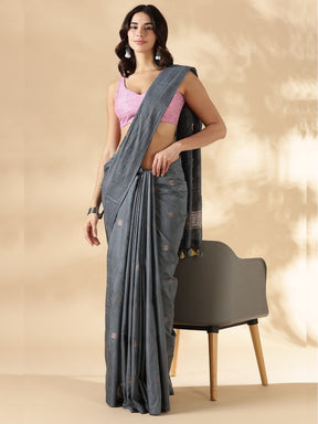 Plunge neck Blouse-pink