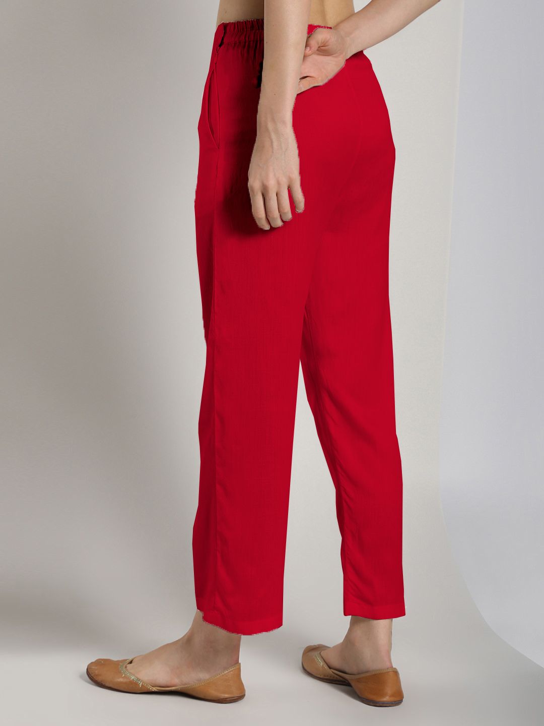 Straight pant -scarlet red