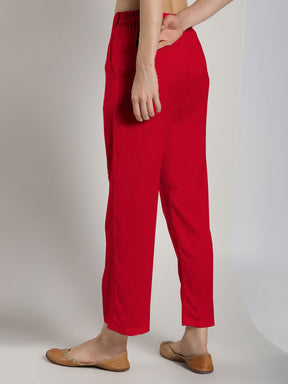 Straight pant -scarlet red