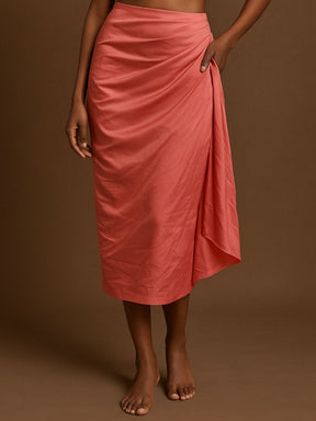 Solid drape skirt