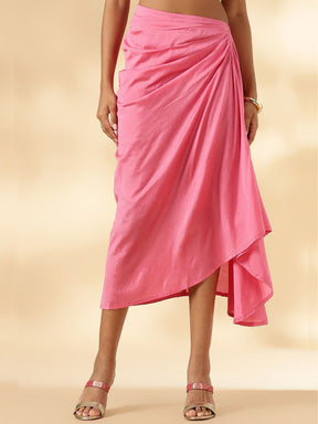 Solid drape skirt
