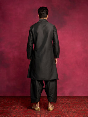 Abhishti Menswear Afghani Pants- Rich black
