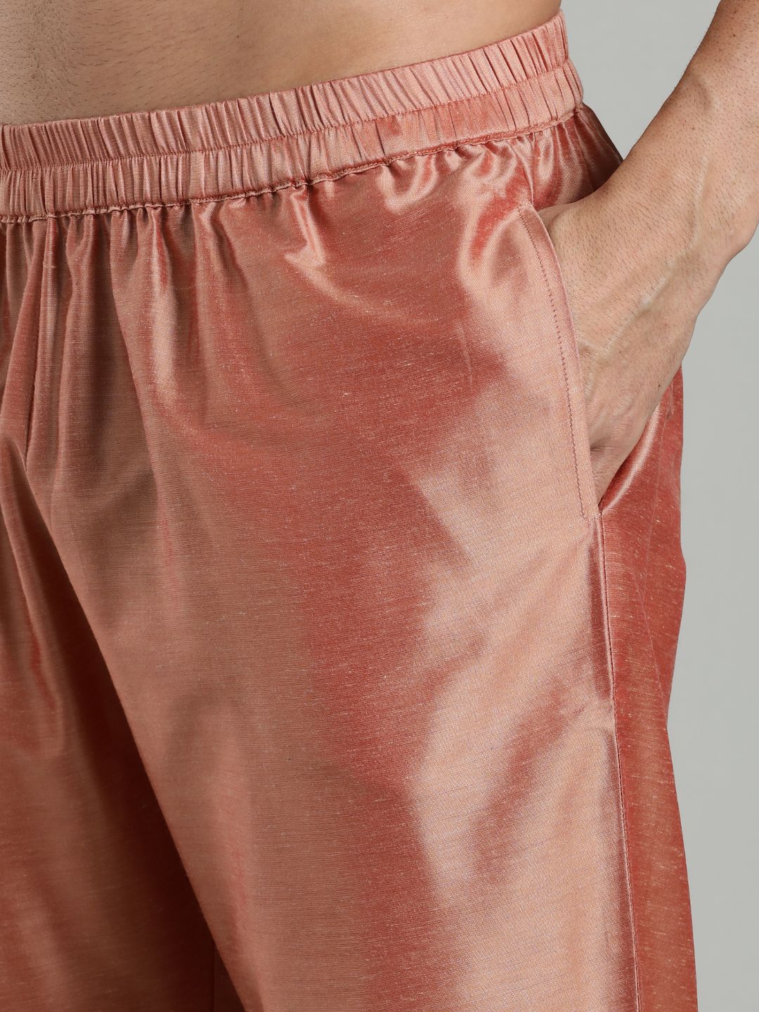 Salmon Pink Kurta Pant Set