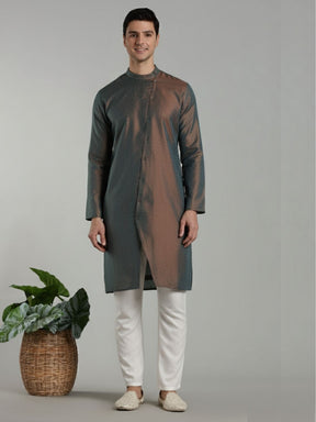 Asymmetric Jacquard Kurta