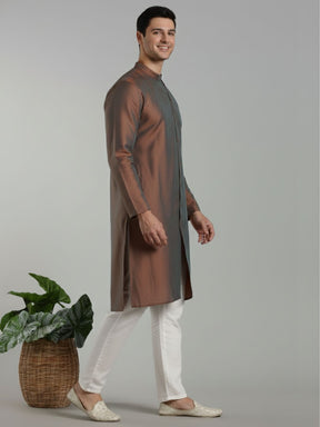 Asymmetric Jacquard Kurta