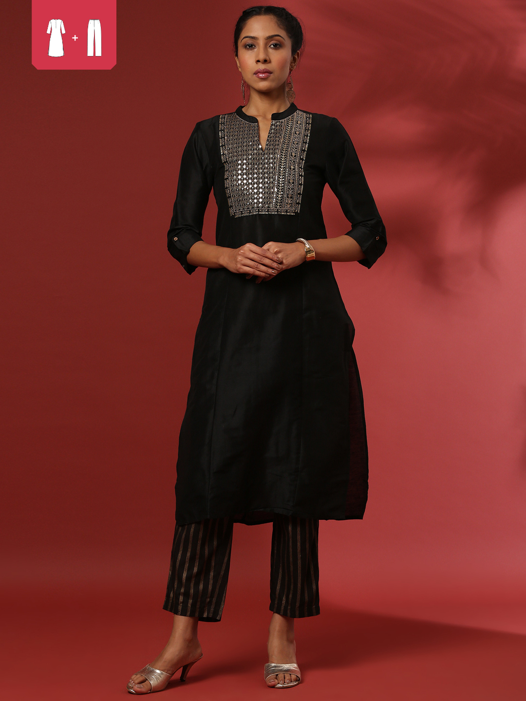 Embroidered 2pc kurta set