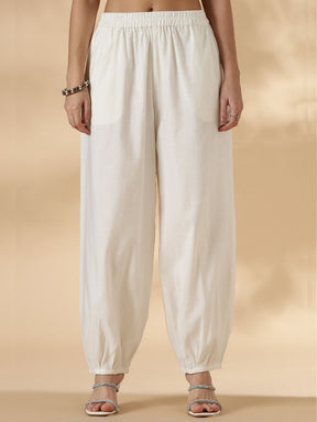 Box Pleat solid white Kurta with knife pleat salwar pants