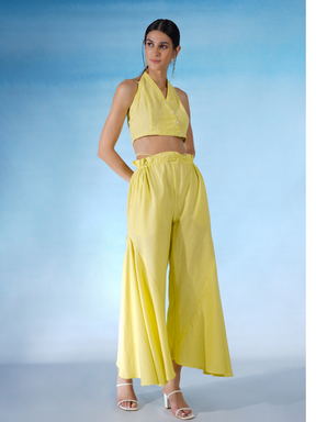 Marina flared pants - Sunshine Yellow