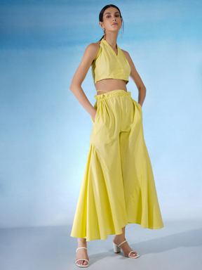 Marina flared pants - Sunshine Yellow