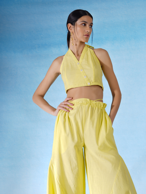 Marina flared pants - Sunshine Yellow