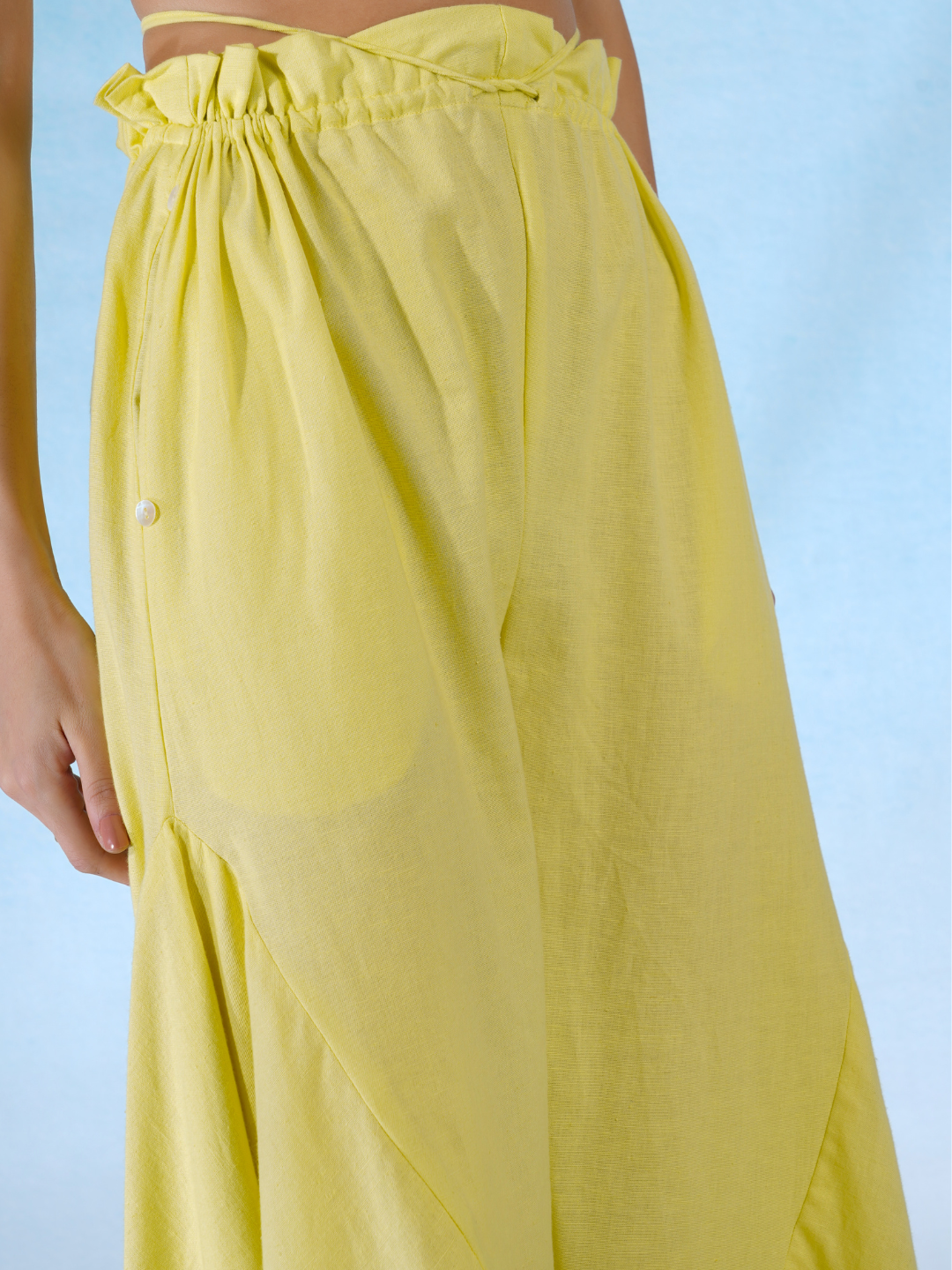 Marina flared pants - Sunshine Yellow