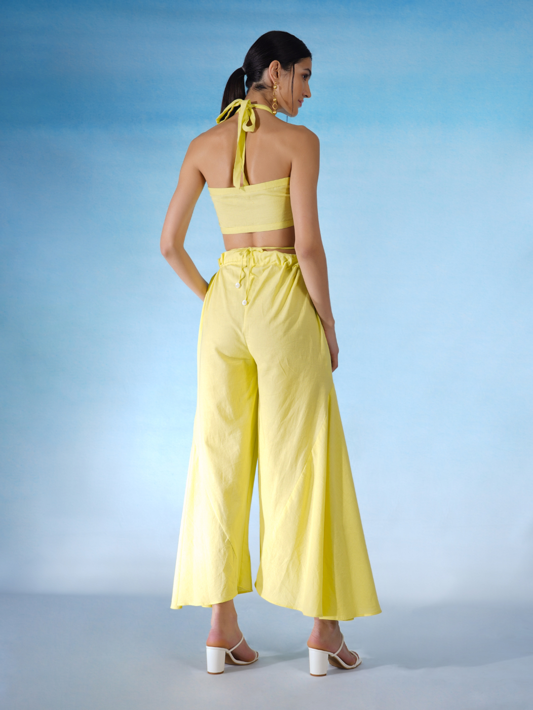 Marina flared pants - Sunshine Yellow