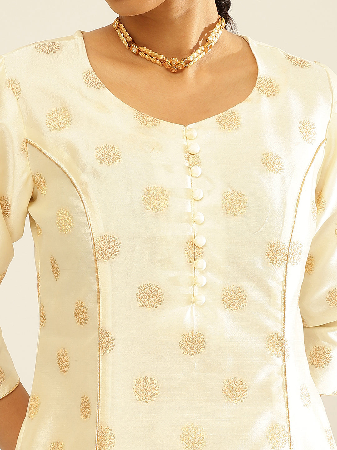 Banarasi Zari Tafetta Circular Kurta Set