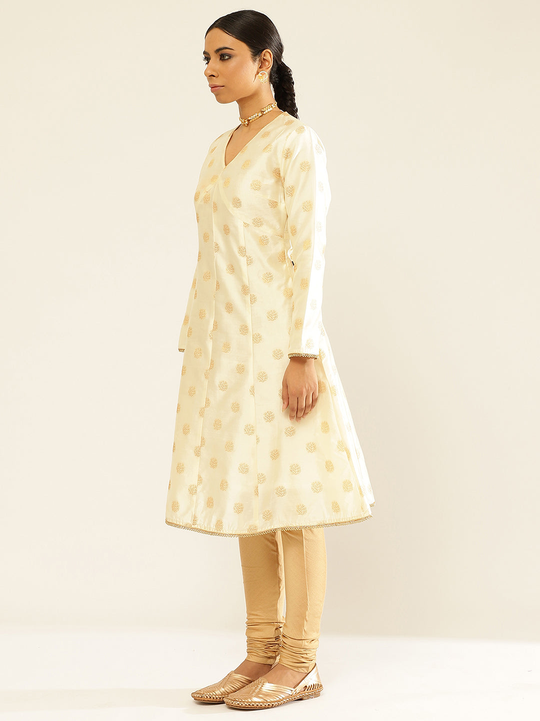 Banarasi Zari Tafetta Circular Kurta Set