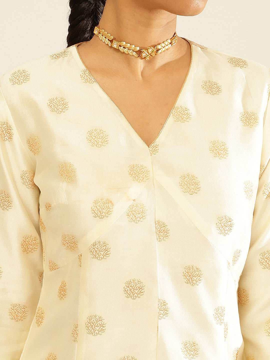 Banarasi Zari Tafetta Circular Kurta Set