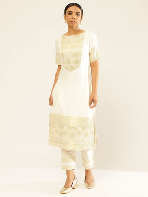 Banarasi zari Yoke kurta Set