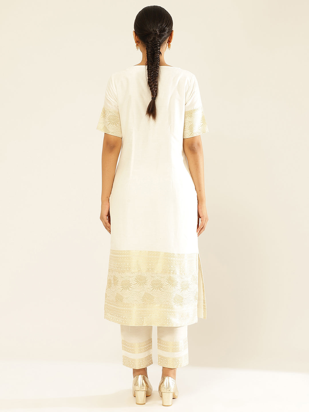 Banarasi zari Yoke kurta Set