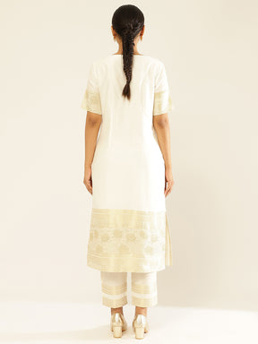 Banarasi zari Yoke kurta Set