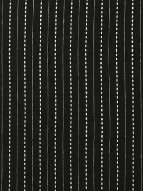 Kantha stripe black angrakha kurta