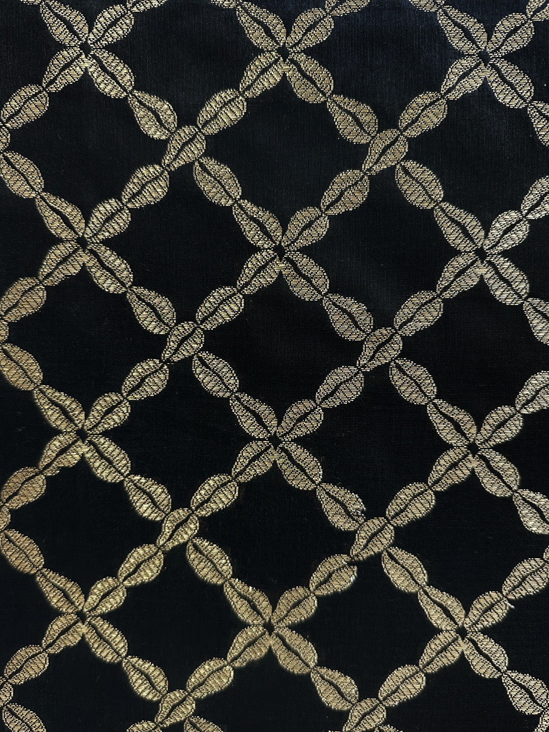Banarasi zari kurta Set - Metallic black