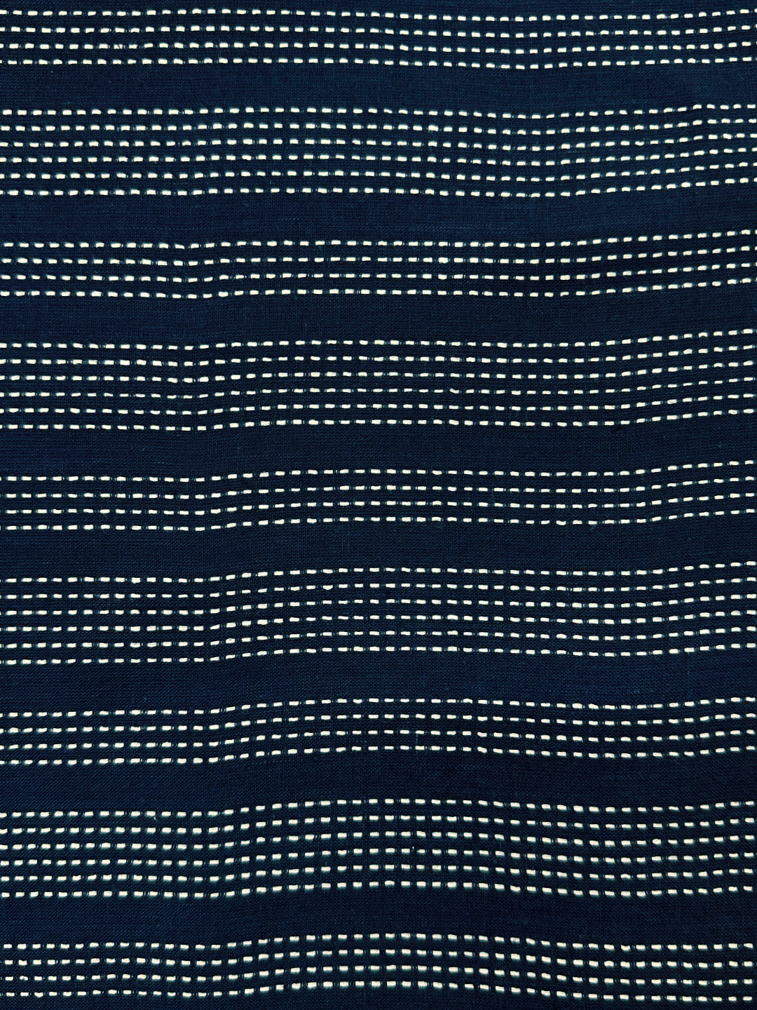 Kantha stripe blue panelled shirt