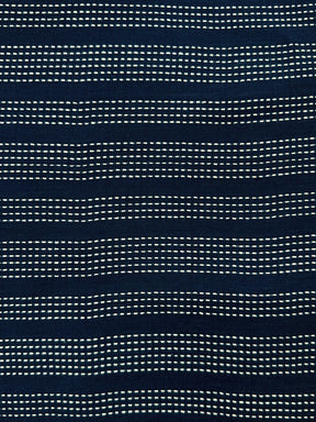 Kantha stripe blue panelled shirt