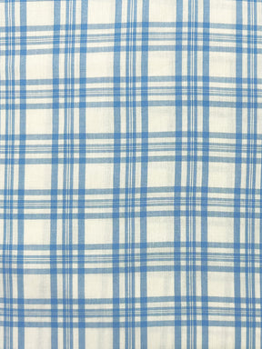 Mandarin collar blue plaid checks kurta